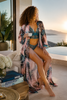 VVC Seidenkimono mit rosa Tiermuster – 100 % italienische Seide, handgenähter, luxuriöser langer Kimono