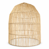 XXL natural raffia pendant lampshade, 70 × 65 cm, photographed on white for VVC Shop Sitia.